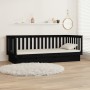 Solid black pine wood sofa bed 100x200 cm by vidaXL, Beds and slatted bases - Ref: Foro24-821573, Price: 159,96 €, Discount: %