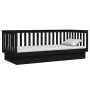 Solid black pine wood sofa bed 100x200 cm by vidaXL, Beds and slatted bases - Ref: Foro24-821573, Price: 159,96 €, Discount: %