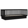 Solid black pine wood sofa bed 100x200 cm by vidaXL, Beds and slatted bases - Ref: Foro24-821573, Price: 159,96 €, Discount: %