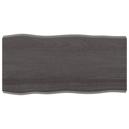 Tablero mesa madera tratada borde vivo marrón 100x50x(2-6) cm by vidaXL, Table tops - Ref: Foro24-364018, Price: 61,52 €, Dis...