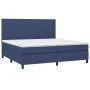 Cama box spring con colchón tela azul 200x200 cm de vidaXL, Camas y somieres - Ref: Foro24-3141647, Precio: 664,88 €, Descuen...