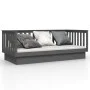 Sofá cama madera maciza de pino gris 80x200 cm de vidaXL, Camas y somieres - Ref: Foro24-821561, Precio: 155,41 €, Descuento: %