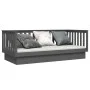 Sofá cama madera maciza de pino gris 80x200 cm de vidaXL, Camas y somieres - Ref: Foro24-821561, Precio: 155,41 €, Descuento: %
