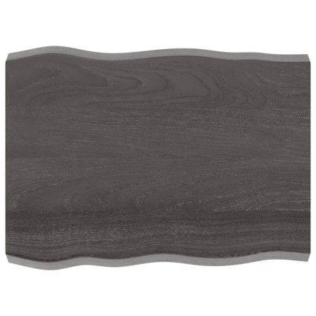 Treated wood table top brown live edge 80x60x(2-6) cm by vidaXL, Table tops - Ref: Foro24-364012, Price: 58,78 €, Discount: %