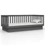 Sofá cama madera maciza de pino gris 80x200 cm de vidaXL, Camas y somieres - Ref: Foro24-821561, Precio: 155,41 €, Descuento: %