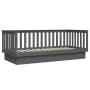 Sofá cama madera maciza de pino gris 80x200 cm de vidaXL, Camas y somieres - Ref: Foro24-821561, Precio: 155,41 €, Descuento: %