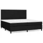 Box spring bed with black fabric mattress 200x200 cm by vidaXL, Beds and slatted bases - Ref: Foro24-3141803, Price: 641,72 €...
