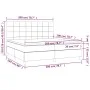 Box spring bed with black fabric mattress 200x200 cm by vidaXL, Beds and slatted bases - Ref: Foro24-3141803, Price: 641,72 €...