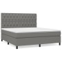 Box spring bed with dark gray fabric mattress 160x200 cm by vidaXL, Beds and slatted bases - Ref: Foro24-3142026, Price: 593,...
