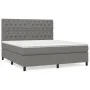 Box spring bed with dark gray fabric mattress 160x200 cm by vidaXL, Beds and slatted bases - Ref: Foro24-3142026, Price: 586,...
