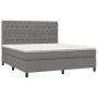 Box spring bed with dark gray fabric mattress 160x200 cm by vidaXL, Beds and slatted bases - Ref: Foro24-3142026, Price: 586,...