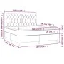 Box spring bed with dark gray fabric mattress 160x200 cm by vidaXL, Beds and slatted bases - Ref: Foro24-3142026, Price: 586,...