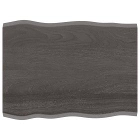 Treated oak wood table top brown live edge 80x60x2 cm by vidaXL, Table tops - Ref: Foro24-364010, Price: 39,64 €, Discount: %