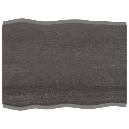 Treated oak wood table top brown live edge 80x60x2 cm by vidaXL, Table tops - Ref: Foro24-364010, Price: 39,64 €, Discount: %