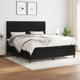 Box spring bed with black fabric mattress 180x200 cm by vidaXL, Beds and slatted bases - Ref: Foro24-3142035, Price: 619,39 €...