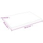 Tischplatte aus behandeltem Eichenholz, braune Live-Kante, 80 x 60 x 2 cm von vidaXL, Tischplatten - Ref: Foro24-364010, Prei...
