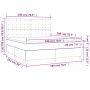 Box spring bed with black fabric mattress 180x200 cm by vidaXL, Beds and slatted bases - Ref: Foro24-3142115, Price: 634,19 €...