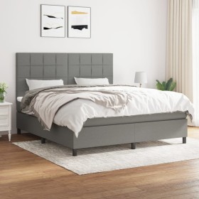 Box spring bed with dark gray fabric mattress 180x200 cm by vidaXL, Beds and slatted bases - Ref: Foro24-3141794, Price: 624,...