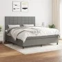 Box spring bed with dark gray fabric mattress 180x200 cm by vidaXL, Beds and slatted bases - Ref: Foro24-3141794, Price: 608,...