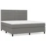 Box spring bed with dark gray fabric mattress 180x200 cm by vidaXL, Beds and slatted bases - Ref: Foro24-3141794, Price: 608,...