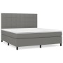Boxspringbett mit dunkelgrauer Stoffmatratze 180x200 cm von vidaXL, Betten und Lattenroste - Ref: Foro24-3141794, Preis: 624,...