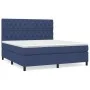 Box spring bed with blue fabric mattress 160x200 cm by vidaXL, Beds and slatted bases - Ref: Foro24-3142031, Price: 555,83 €,...