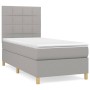 Box spring bed with light gray fabric mattress 80x200 cm by vidaXL, Beds and slatted bases - Ref: Foro24-3142289, Price: 307,...