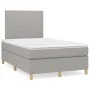 Box spring bed with light gray fabric mattress 120x200 cm by vidaXL, Beds and slatted bases - Ref: Foro24-3142161, Price: 408...