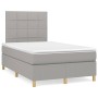 Box spring bed with light gray fabric mattress 120x200 cm by vidaXL, Beds and slatted bases - Ref: Foro24-3142321, Price: 409...