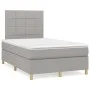 Box spring bed with light gray fabric mattress 120x200 cm by vidaXL, Beds and slatted bases - Ref: Foro24-3142321, Price: 409...