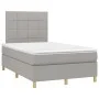Box spring bed with light gray fabric mattress 120x200 cm by vidaXL, Beds and slatted bases - Ref: Foro24-3142321, Price: 409...