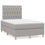Cama box spring con colchón tela gris claro 120x200 cm de vidaXL, Camas y somieres - Ref: Foro24-3142561, Precio: 411,12 €, D...