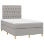 Cama box spring con colchón tela gris claro 120x200 cm de vidaXL, Camas y somieres - Ref: Foro24-3142561, Precio: 411,12 €, D...