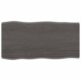 Treated oak wood table top brown live edge 80x40x2 cm by vidaXL, Table tops - Ref: Foro24-364004, Price: 43,15 €, Discount: %
