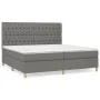 Box spring bed with dark gray fabric mattress 200x200 cm by vidaXL, Beds and slatted bases - Ref: Foro24-3142602, Price: 632,...