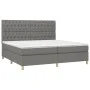 Box spring bed with dark gray fabric mattress 200x200 cm by vidaXL, Beds and slatted bases - Ref: Foro24-3142602, Price: 632,...
