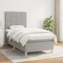 Box spring bed with light gray fabric mattress 90x200 cm by vidaXL, Beds and slatted bases - Ref: Foro24-3142305, Price: 317,...