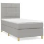 Box spring bed with light gray fabric mattress 90x200 cm by vidaXL, Beds and slatted bases - Ref: Foro24-3142305, Price: 317,...