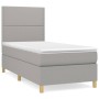Cama box spring con colchón tela gris claro 100x200 cm de vidaXL, Camas y somieres - Ref: Foro24-3142233, Precio: 330,17 €, D...