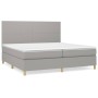 Box spring bed with light gray fabric mattress 200x200 cm by vidaXL, Beds and slatted bases - Ref: Foro24-3142201, Price: 629...
