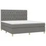 Box spring bed with dark gray fabric mattress 160x200 cm by vidaXL, Beds and slatted bases - Ref: Foro24-3142586, Price: 594,...
