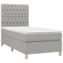 Boxspringbett mit hellgrauer Stoffmatratze 100x200 cm von vidaXL, Betten und Lattenroste - Ref: Foro24-3142553, Preis: 339,09...