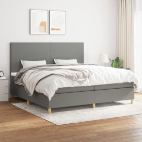 Box spring bed with dark gray fabric mattress 200x200 cm by vidaXL, Beds and slatted bases - Ref: Foro24-3142202, Price: 640,...