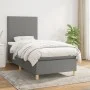 Box spring bed with dark gray fabric mattress 90x190 cm by vidaXL, Beds and slatted bases - Ref: Foro24-3142138, Price: 321,1...