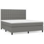 Box spring bed with dark gray fabric mattress 180x200 cm by vidaXL, Beds and slatted bases - Ref: Foro24-3142114, Price: 659,...