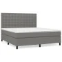 Box spring bed with dark gray fabric mattress 180x200 cm by vidaXL, Beds and slatted bases - Ref: Foro24-3142114, Price: 643,...