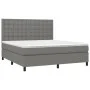 Box spring bed with dark gray fabric mattress 180x200 cm by vidaXL, Beds and slatted bases - Ref: Foro24-3142114, Price: 643,...