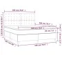 Box spring bed with dark gray fabric mattress 180x200 cm by vidaXL, Beds and slatted bases - Ref: Foro24-3142114, Price: 643,...
