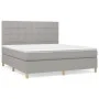 Boxspringbett mit hellgrauer Stoffmatratze 160x200 cm von vidaXL, Betten und Lattenroste - Ref: Foro24-3142345, Preis: 555,37...