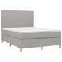 Boxspringbett mit hellgrauer Stoffmatratze 140x200 cm von vidaXL, Betten und Lattenroste - Ref: Foro24-3142177, Preis: 497,55...